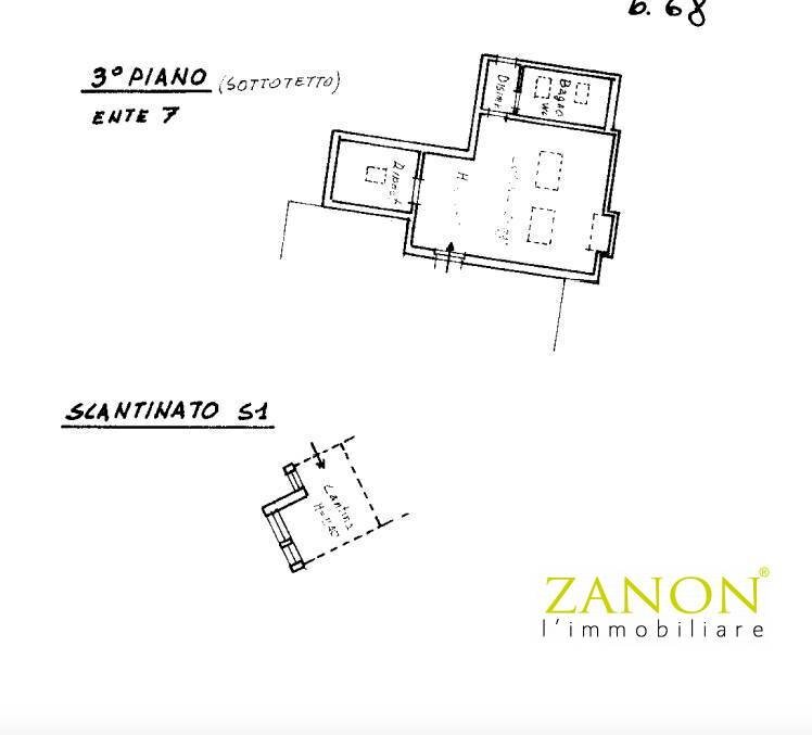 Foto 21 - Monolocale Via Cipriani, Gorizia - planimetria 1