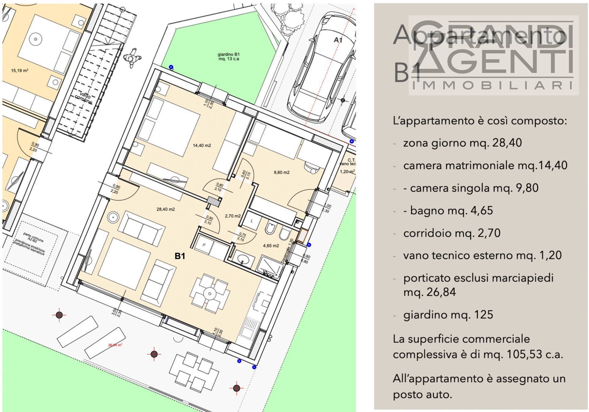 Foto 24 - Three-room apartment Via Crescini, Garda - floor plans 1
