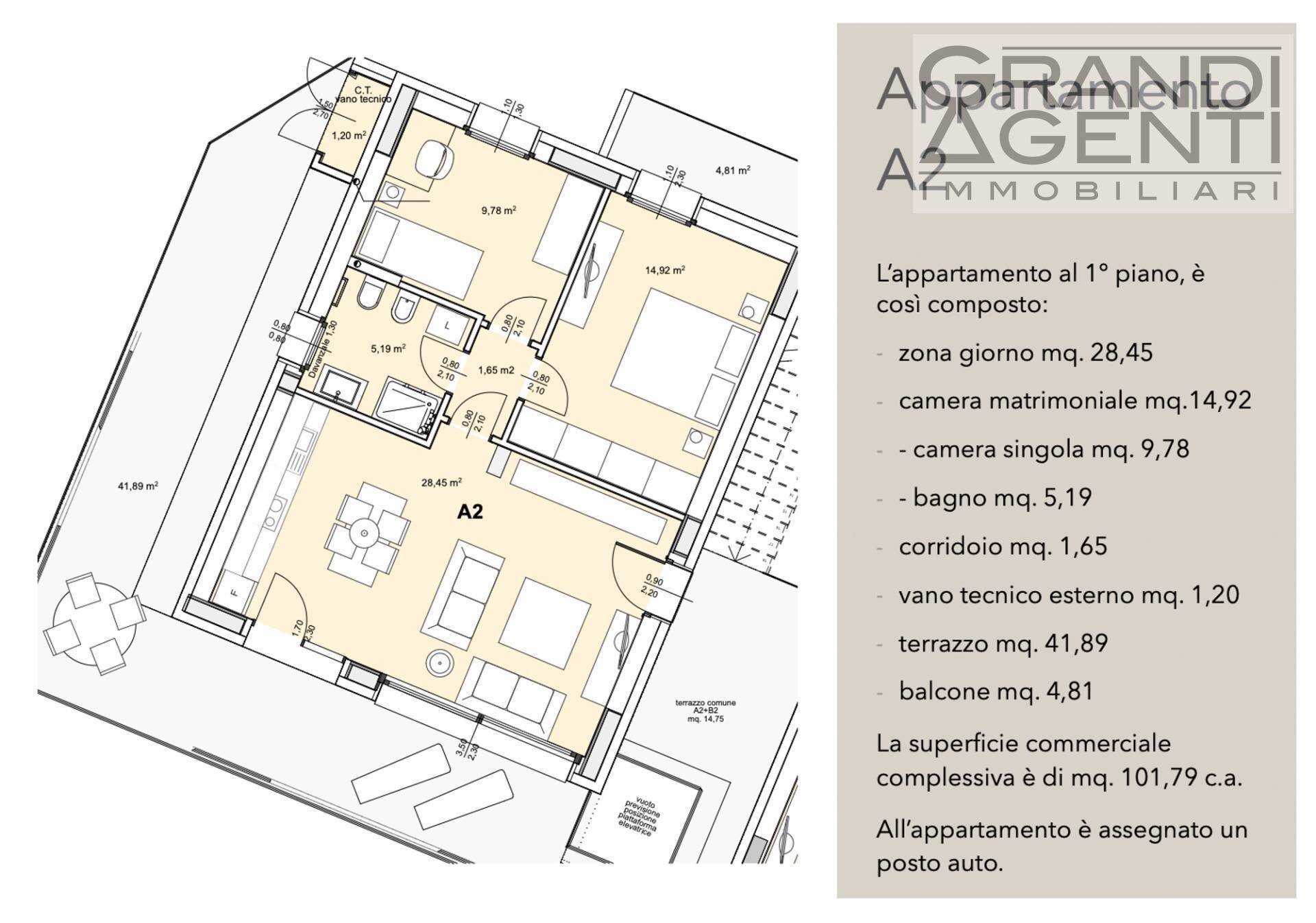 Foto 24 - Trilocale Via Crescini, Garda - planimetria 1