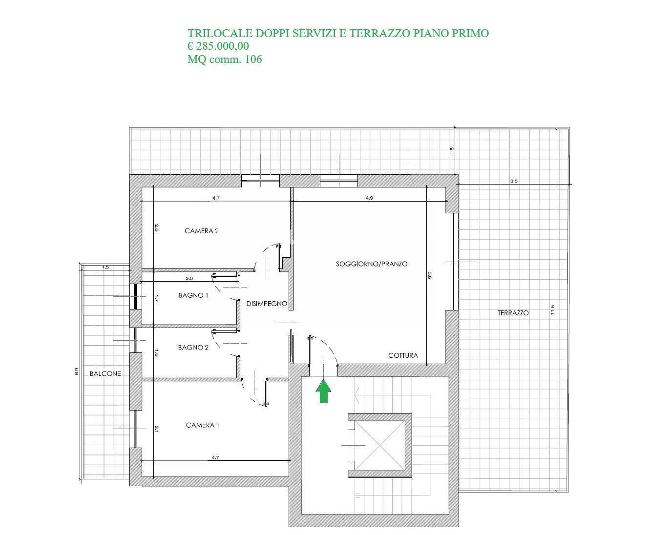 Foto 15 - Trilocale via Bellini
 
3, Robecco sul Naviglio - planimetria 1