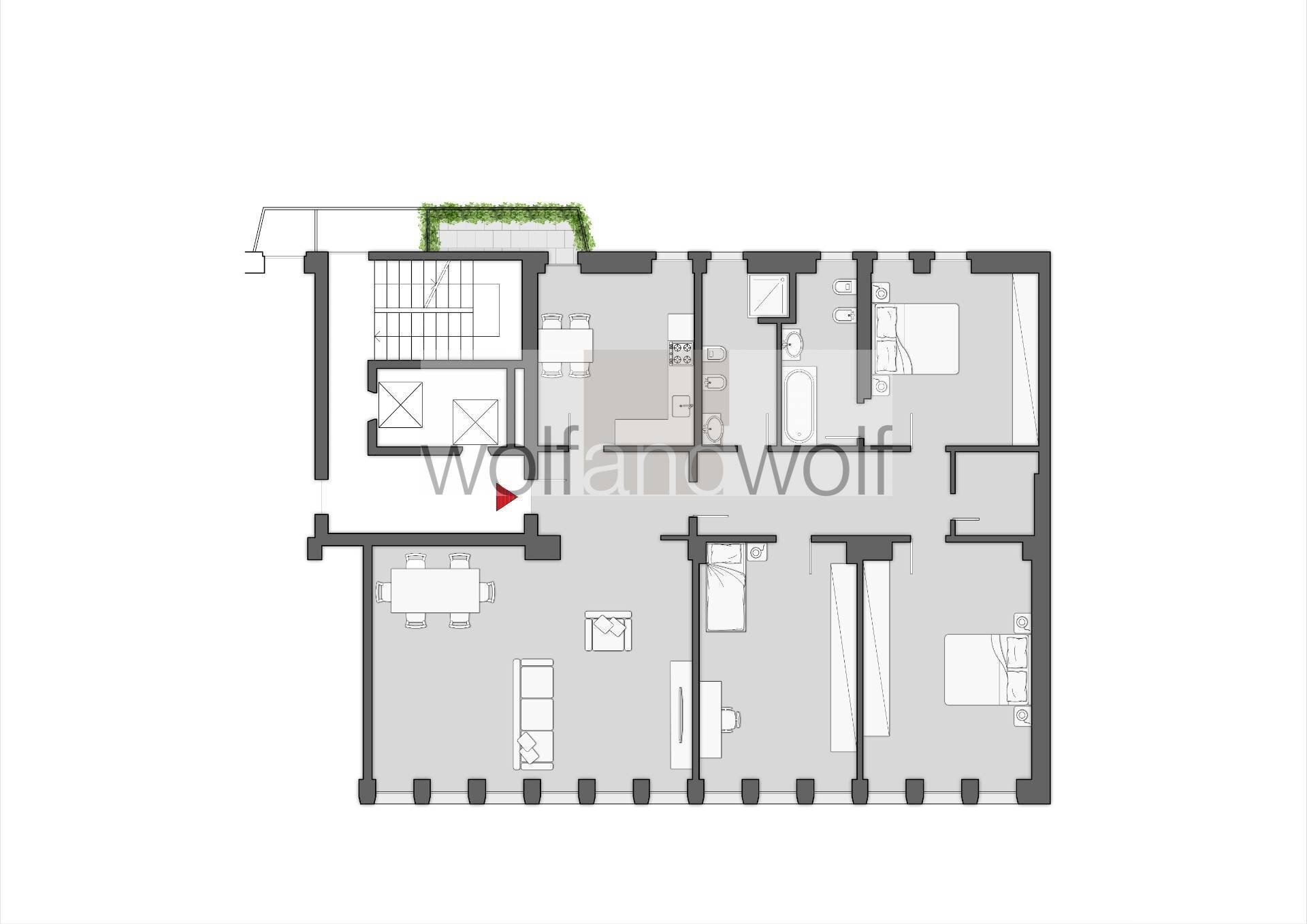 Foto 32 - Quadrilocale Via Filippo Juvara
 
9, Milano - planimetria 1