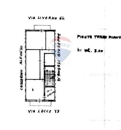 Pianta 2D - Four-room apartment via Lecce
 
73, Gela - floor plans 1