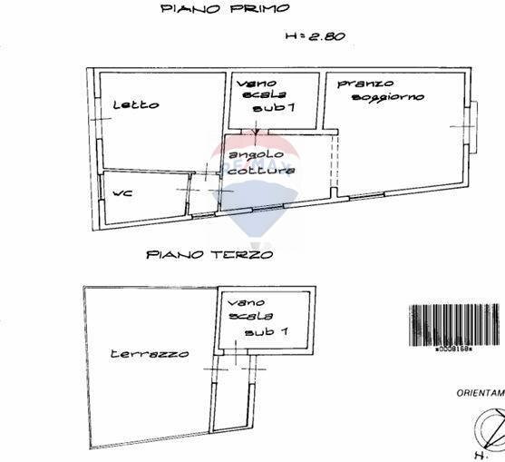 Pianta 2D - Three-room apartment via santa lucia
 
7, Alì Terme - floor plans 1