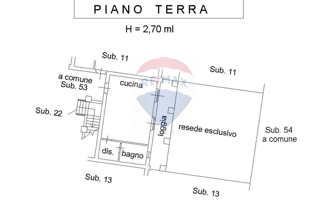 Pianta 2D - One-room apartment VIA CICOGNA, Terranuova Bracciolini - floor plans 1