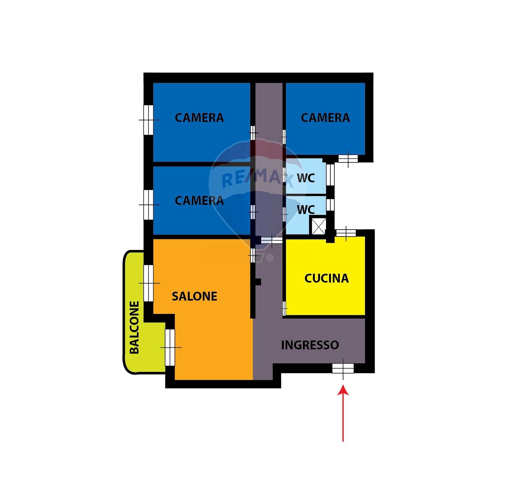 Pianta 2D - Appartamento Via M.Schipa
 
64, Napoli - planimetria 1