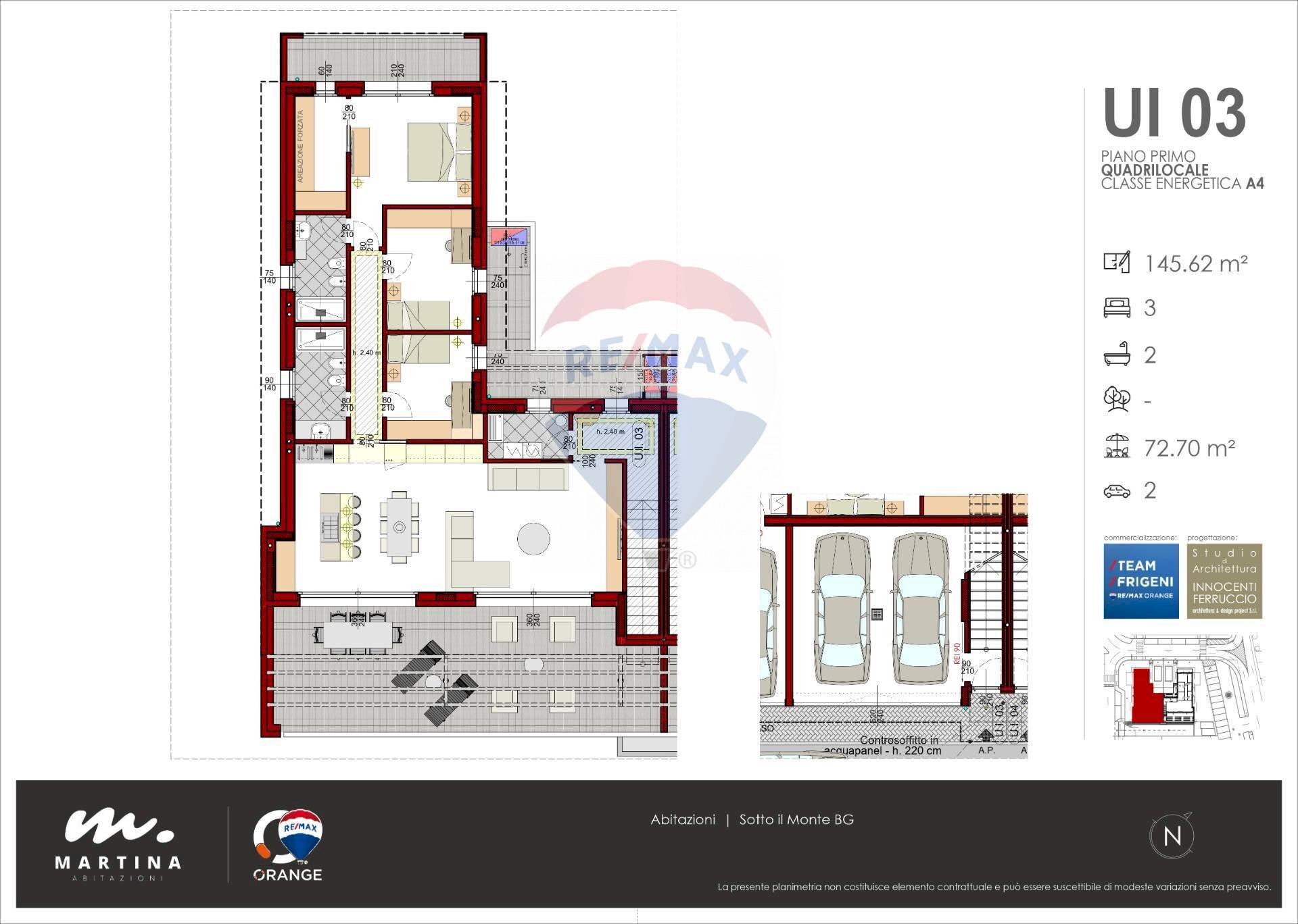 Pianta 2D - Quadrilocale Mapello - planimetria 1