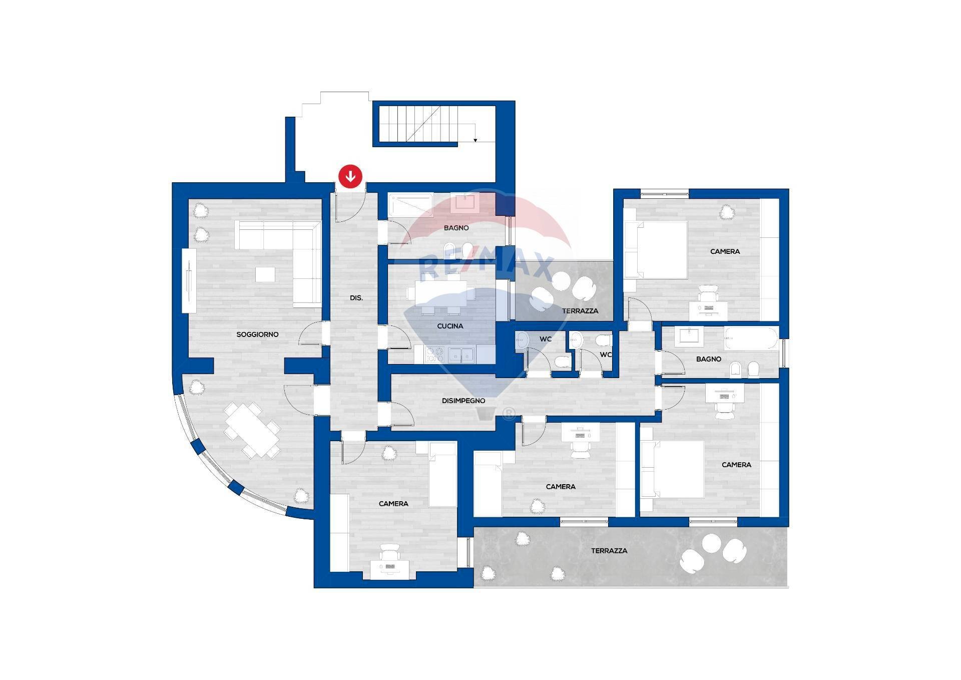 Pianta 2D - Apartment Viale Italia
 
36, Sassari - floor plans 1