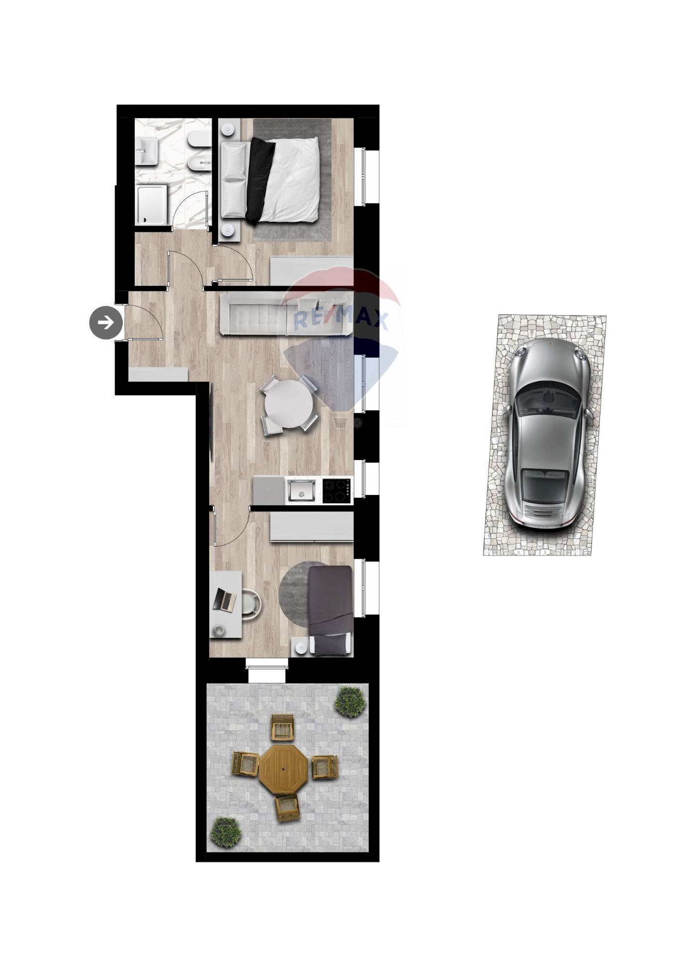 Pianta 2D - Trilocale generale ardoino
 
205, Diano Marina - planimetria 1