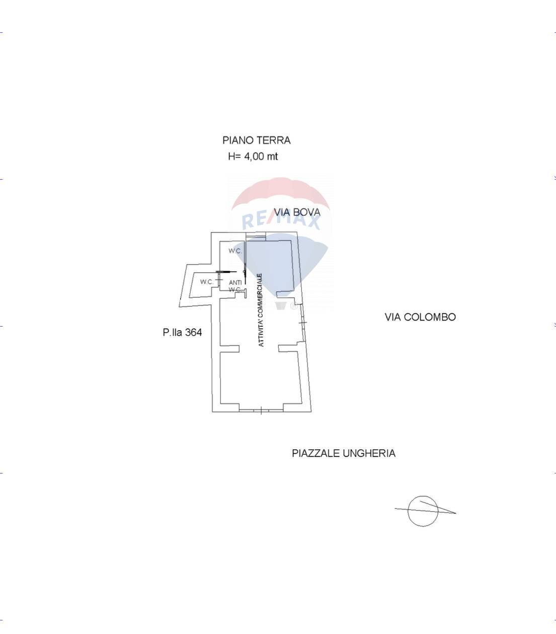 Pianta 2D - Locale Commerciale Piazzale Ungheria
 
5, Trabia - planimetria 1