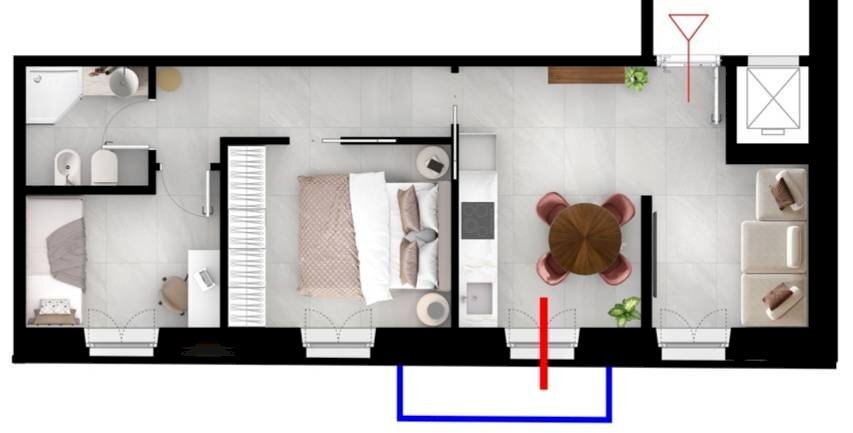 Foto 2 - Trilocale Via sabotino
 
42, San Benedetto del Tronto - planimetria 1