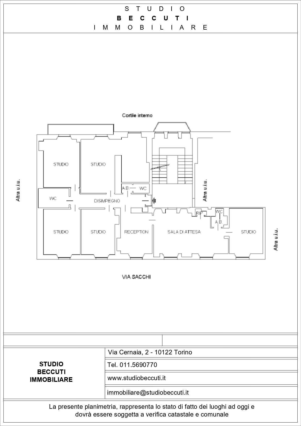 Foto 46 - Office Via Sacchi
 
28, Torino - floor plans 1