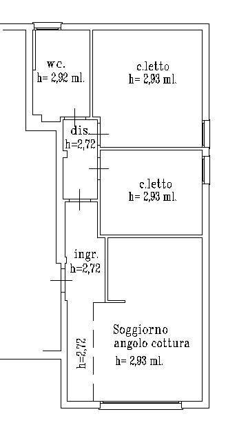 Foto 15 - Three-room apartment Via Primo Maggio
 
60, Castelfranco Emilia - floor plans 1