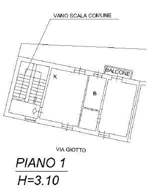 Foto 8 - Two-room apartment VIA GIOTTO
 
20, Limbiate - floor plans 1