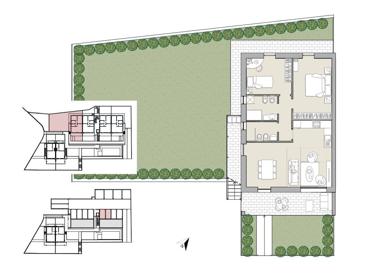 Foto 11 - Trilocale località Cocche
 
2, Affi - planimetria 1