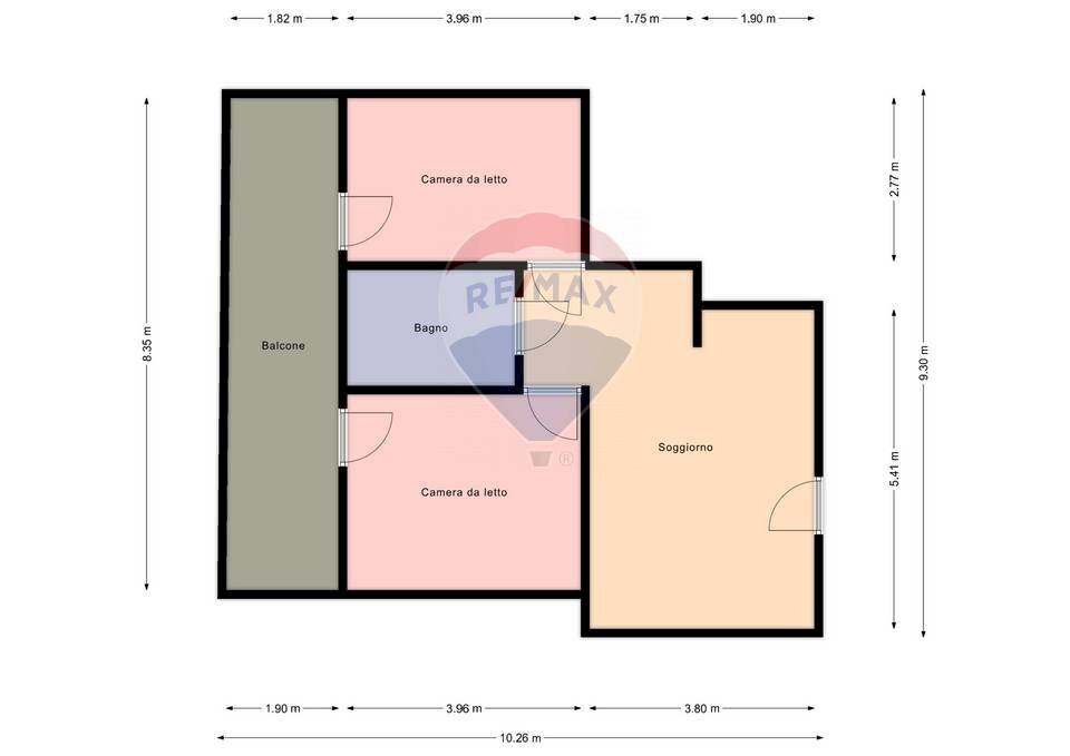 Pianta 2D - Three-room apartment Viale Ticino
 
10, Castelletto Sopra Ticino - floor plans 1