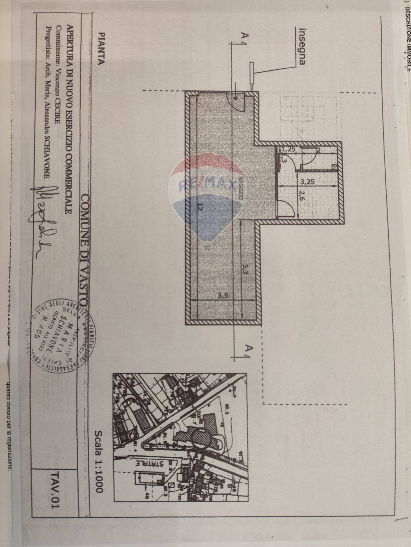 Foto 17 - Locale Commerciale Via Incoronata
 
155, Vasto - planimetria 1