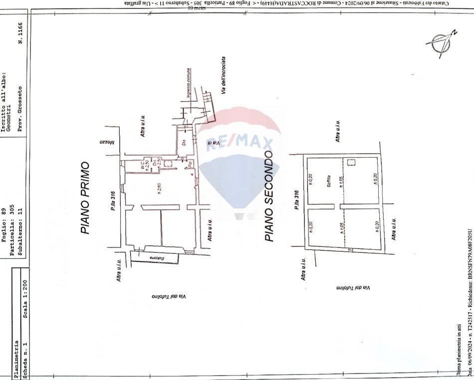 PLANIMETRIA - Casa indipendente VIA DELL'INCROCIATA
 
13, Roccastrada - planimetria 1