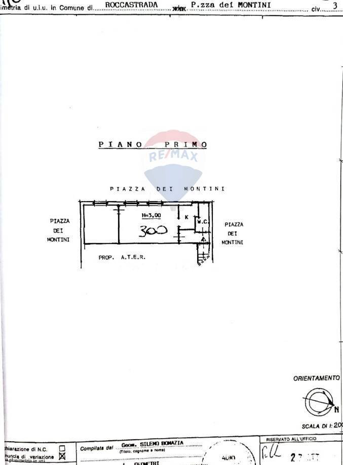 PLANIMETRIA - Trilocale PIAZZA DEI MONTINI
 
3, Roccastrada - planimetria 1