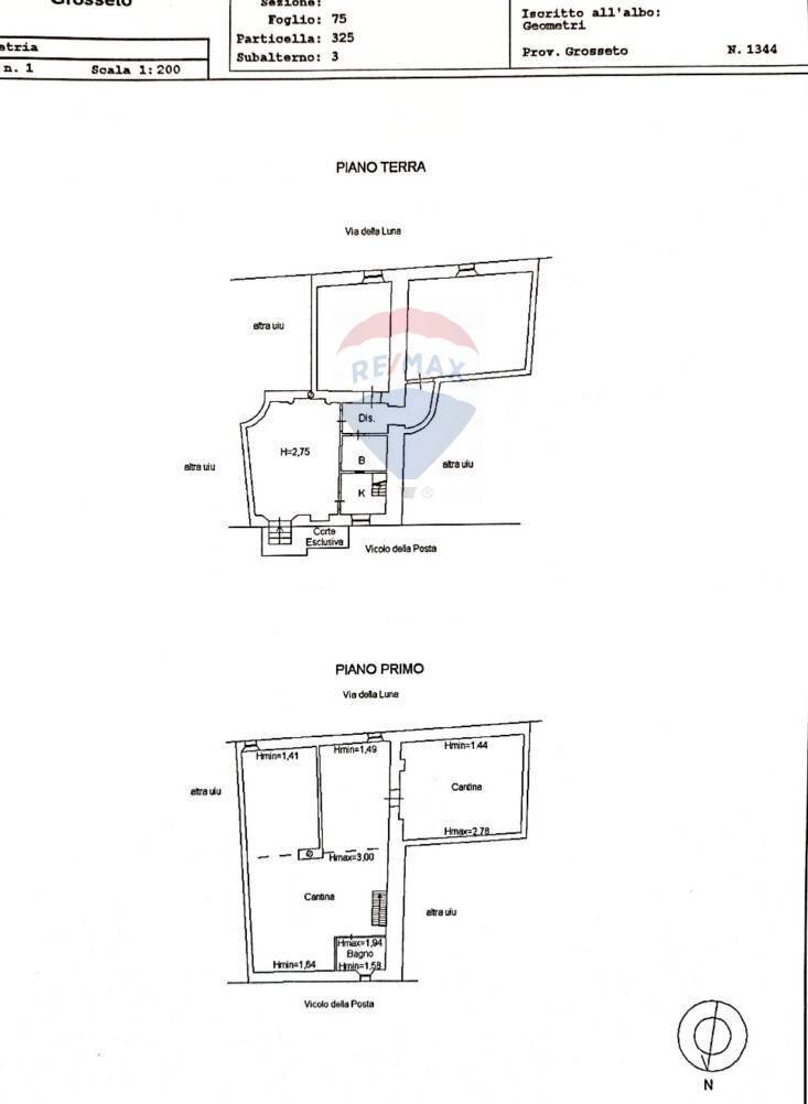 PLANIMETRIA - Casa indipendente VICOLO DELLA POSTA
 
5, Roccastrada - planimetria 1