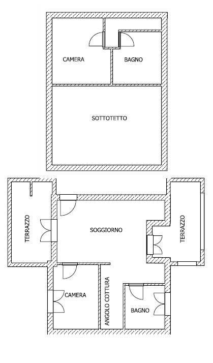 Foto 23 - Trilocale Via Della Riserva Nuova
 
261, Roma - planimetria 1
