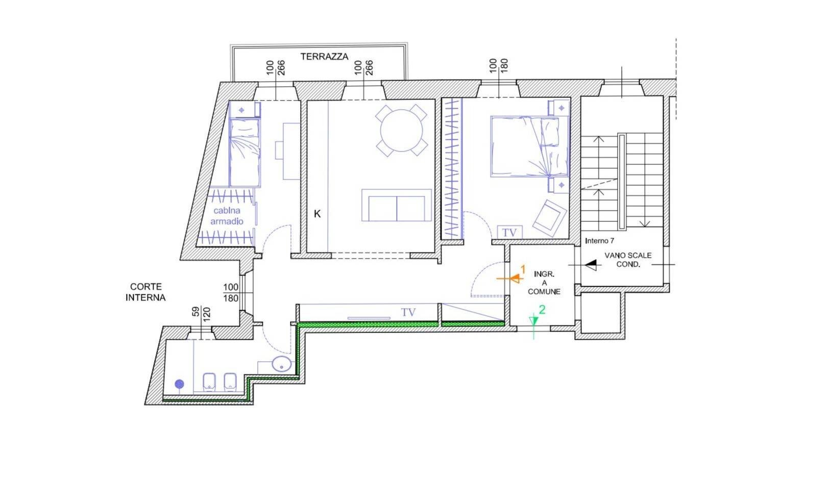 Foto 21 - Three-room apartment Via Degli Artisti
 
20, Firenze - floor plans 1