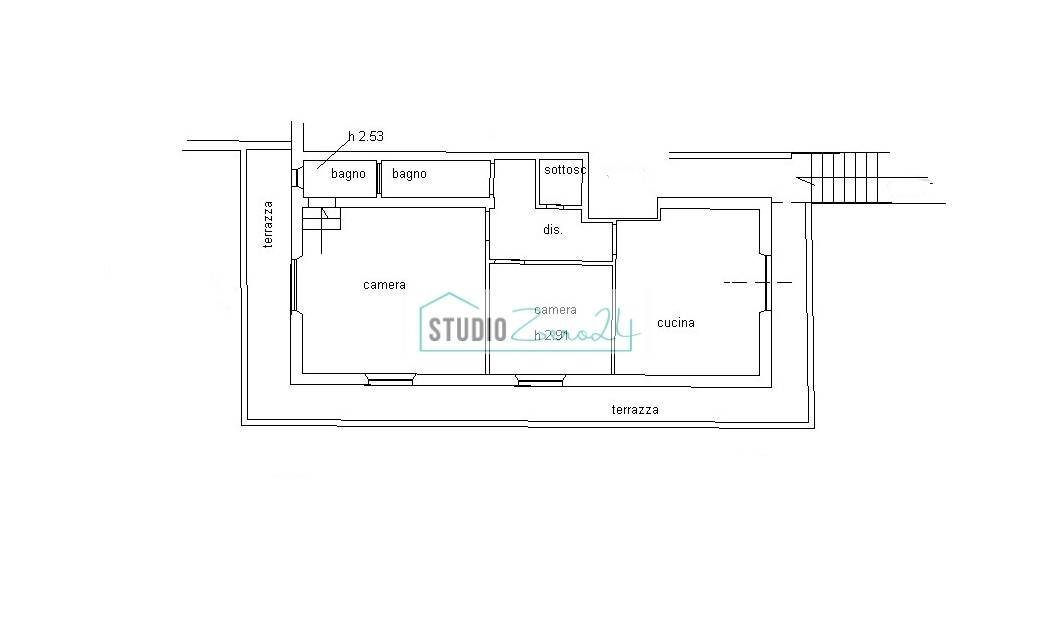 Foto 18 - Trilocale via ciocche, Pietrasanta - planimetria 1