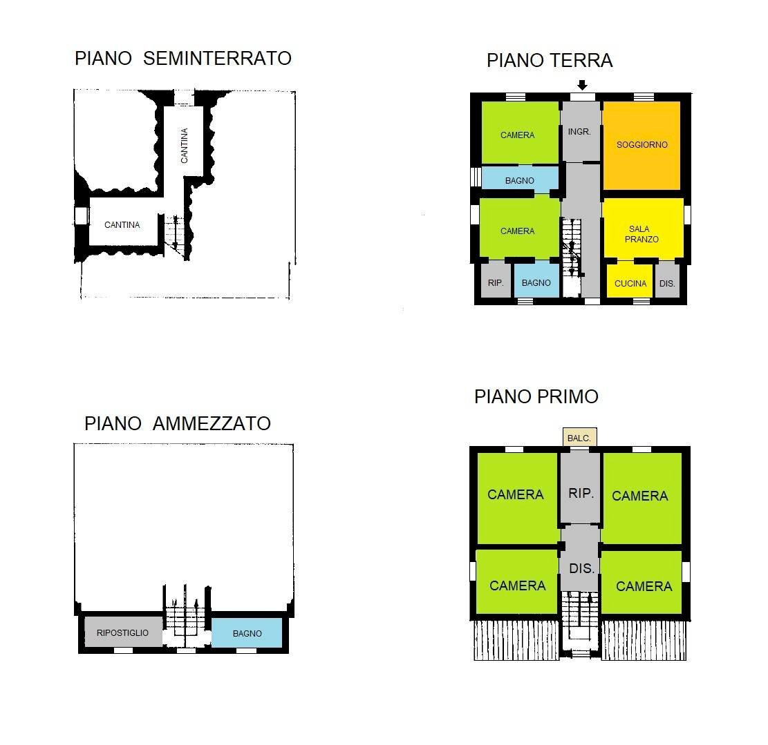 Foto 26 - Independent house Strada Regina, Piacenza - floor plans 1