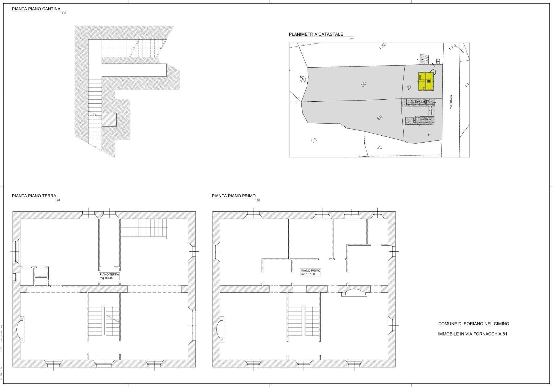 Foto 86 - Rustico Contrada Fornacchia, Soriano nel Cimino - planimetria 1