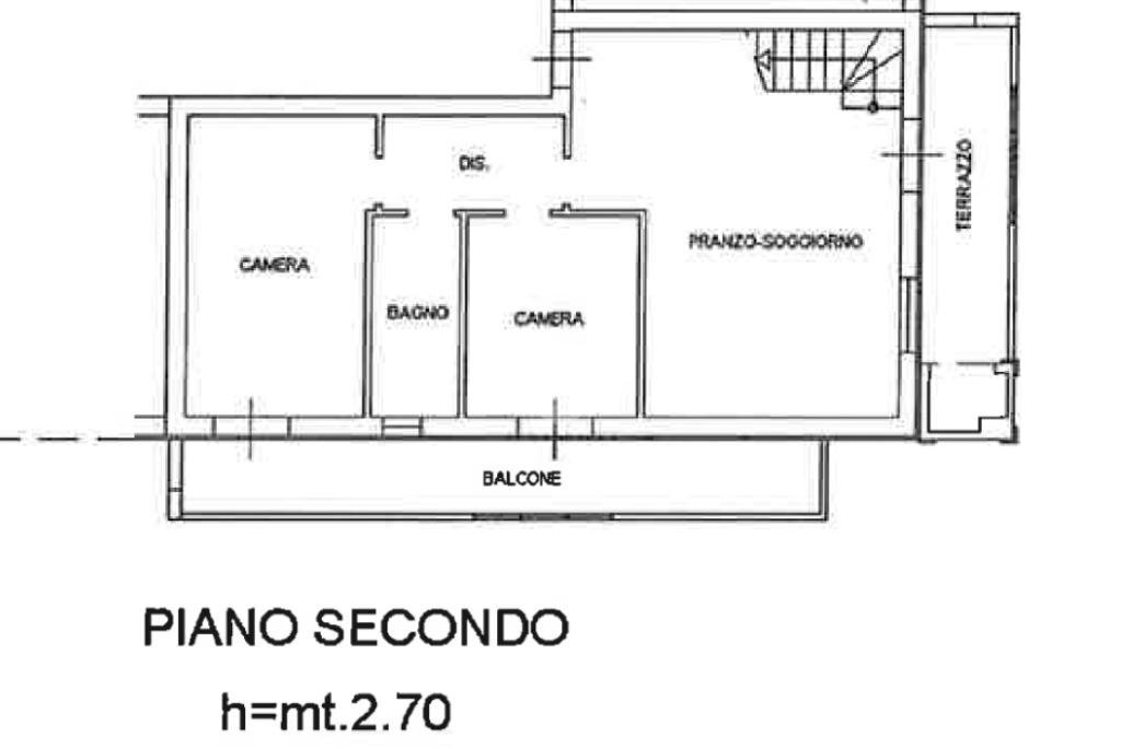 Three-room apartment Via Padre Ceccarelli, Longiano - floor plans 1