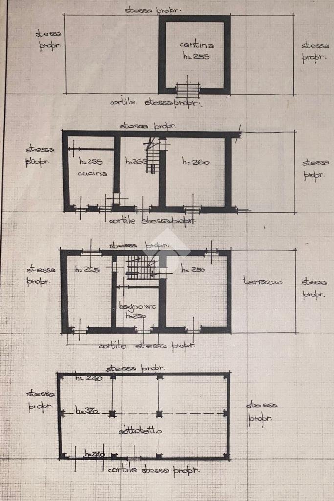 Independent house Strada Roletto Rocca, Cocconato - floor plans 1