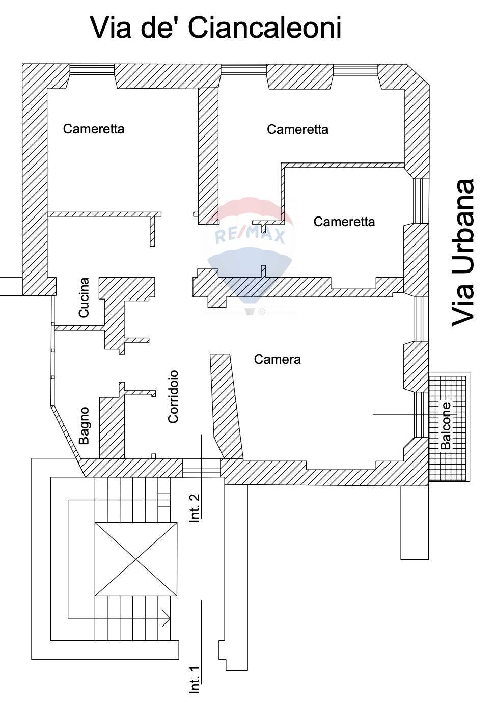 Pianta 2D - Four-room apartment Via Urbana
 
90, Roma - floor plans 1