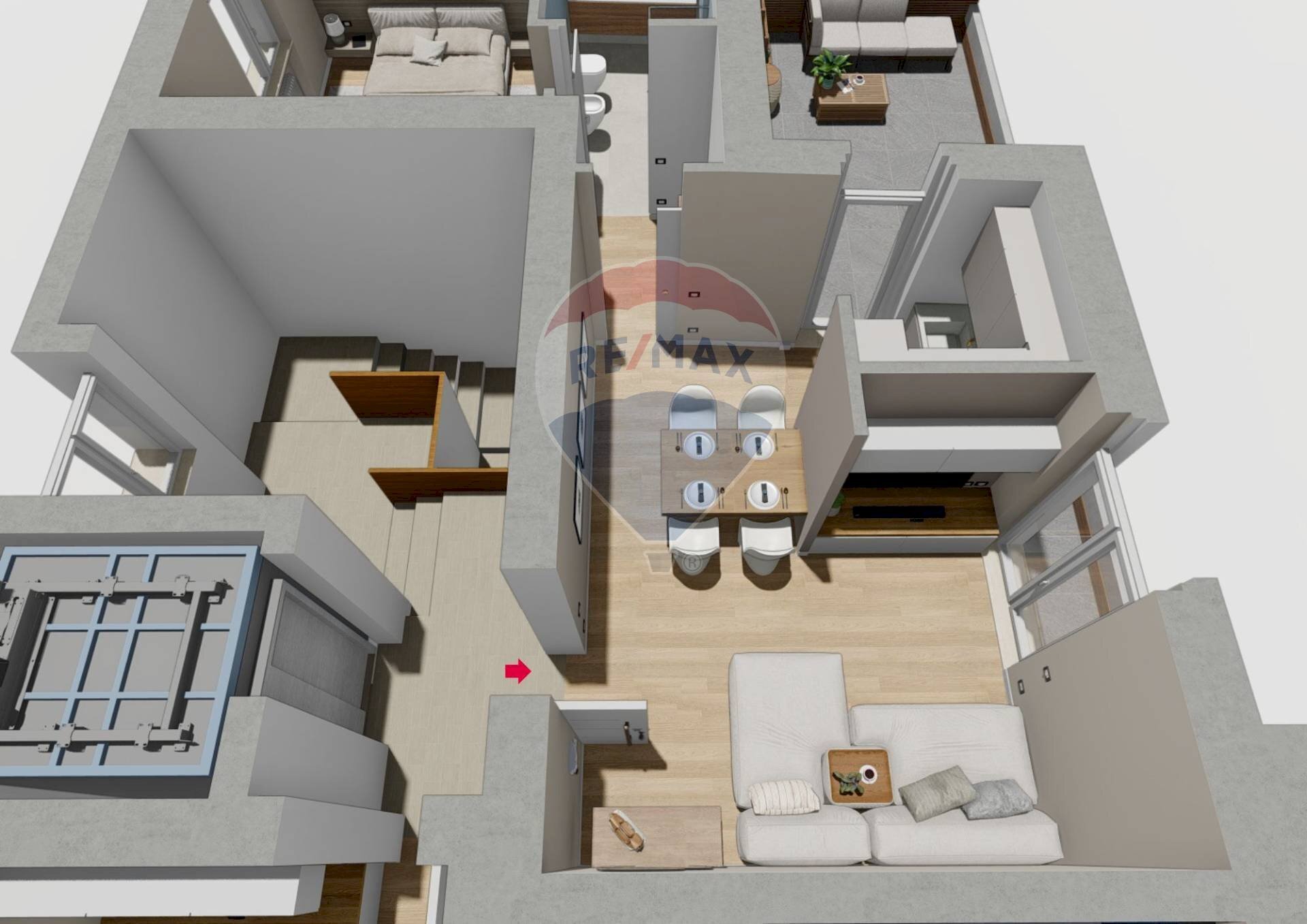 Pianta 3D - Two-room apartment Via Torino
 
25, Legnano - floor plans 1