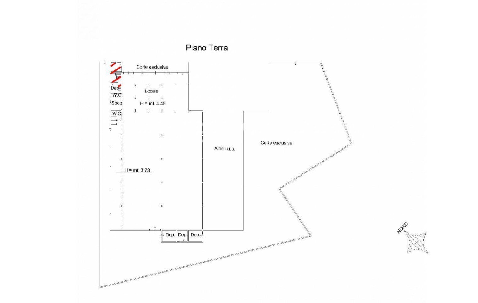 Foto 5 - Locale Commerciale Via Panoramica
 
45, Lanciano - planimetria 1