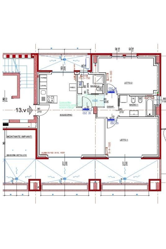 Trilocale piazza Esquilino, Milano - planimetria 1