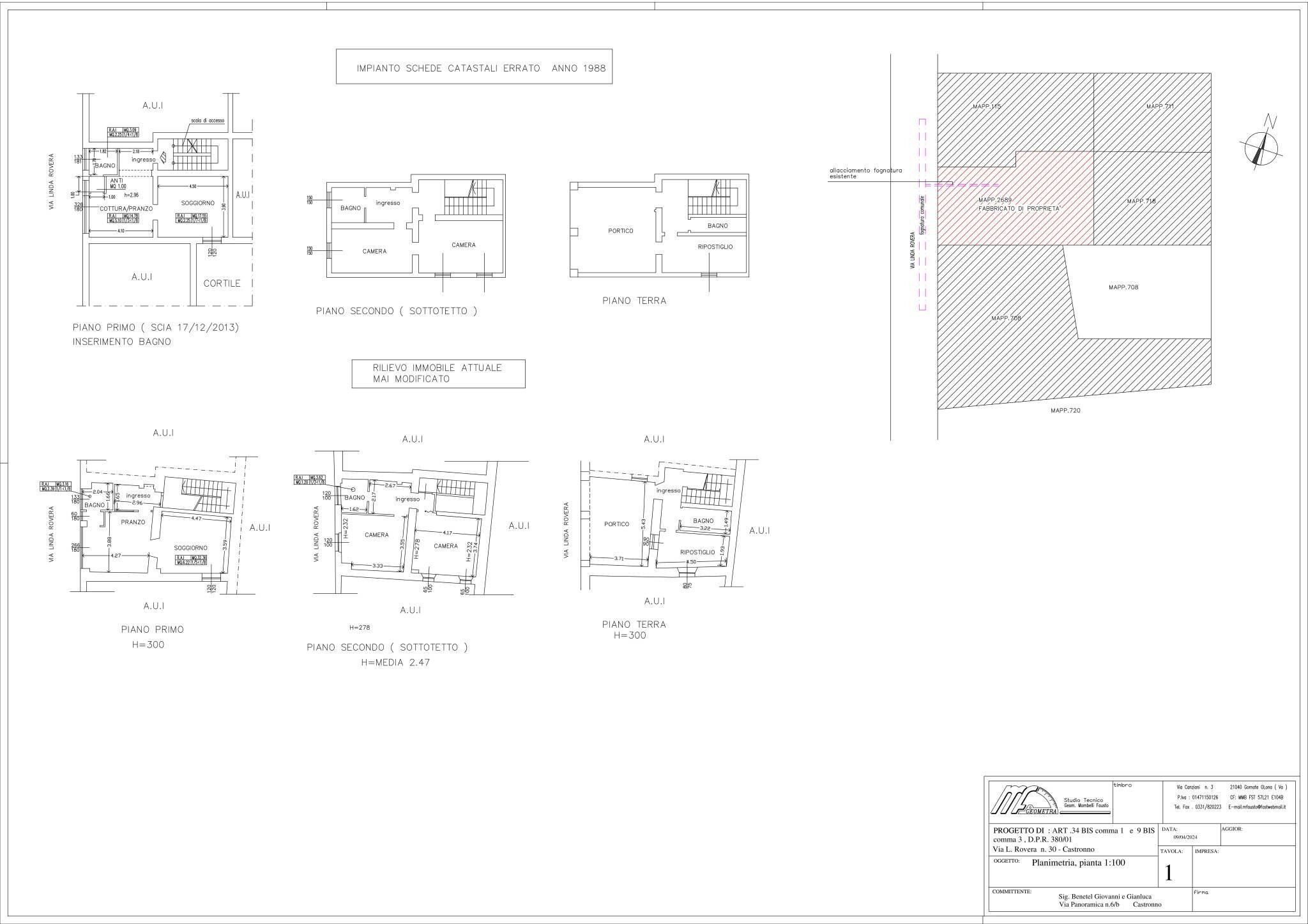 Apartment via Linda Rovera, 30, Castronno - floor plans 1