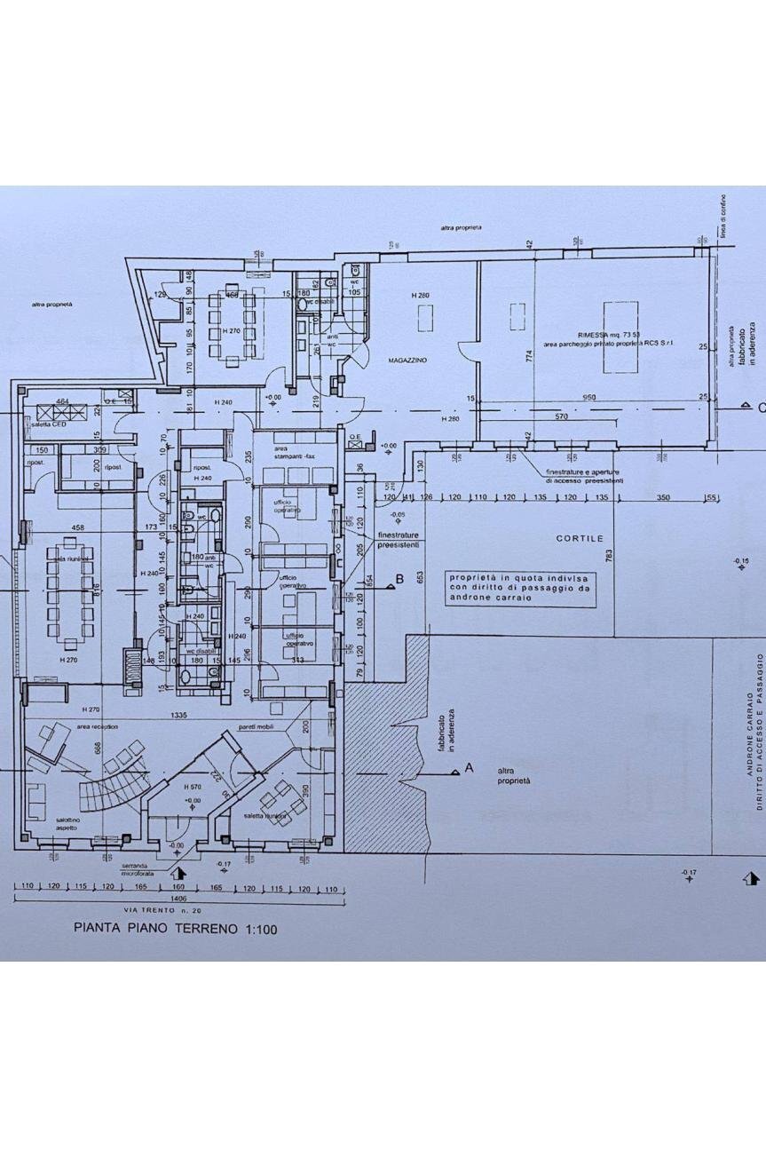 Capannone via Trento, 22, Moncalieri - planimetria 1