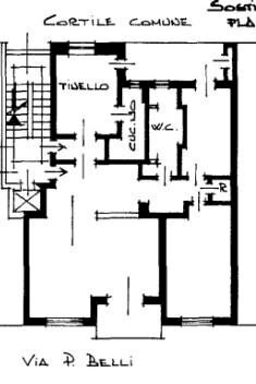 Quadrilocale via Pietrino Belli, 1, Torino - planimetria 1