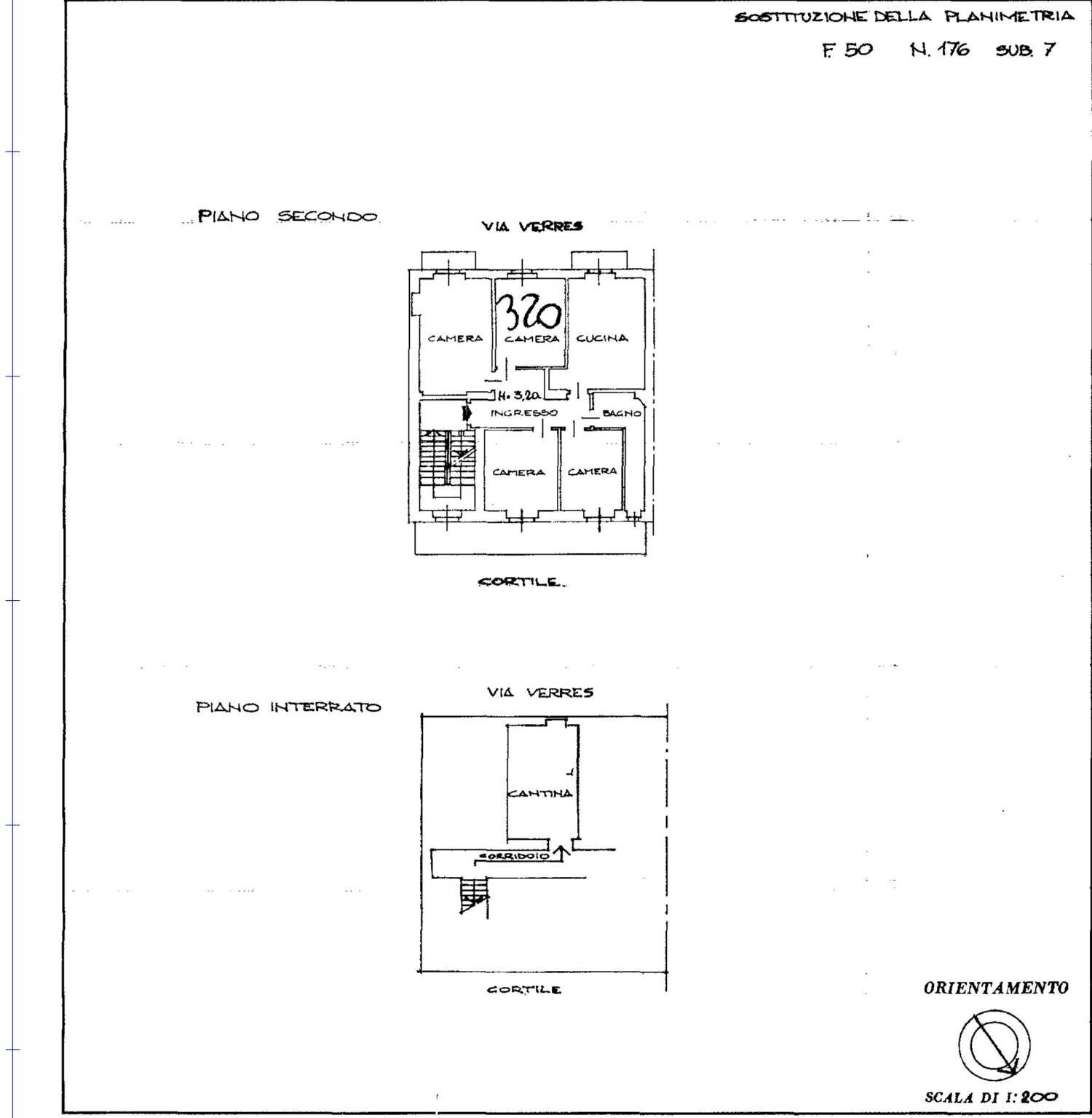 Four-room apartment via Verres, 18, Torino - floor plans 1