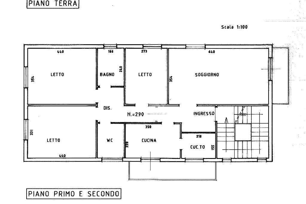 Quadrilocale Via Claudio Treves, Carpi - planimetria 1