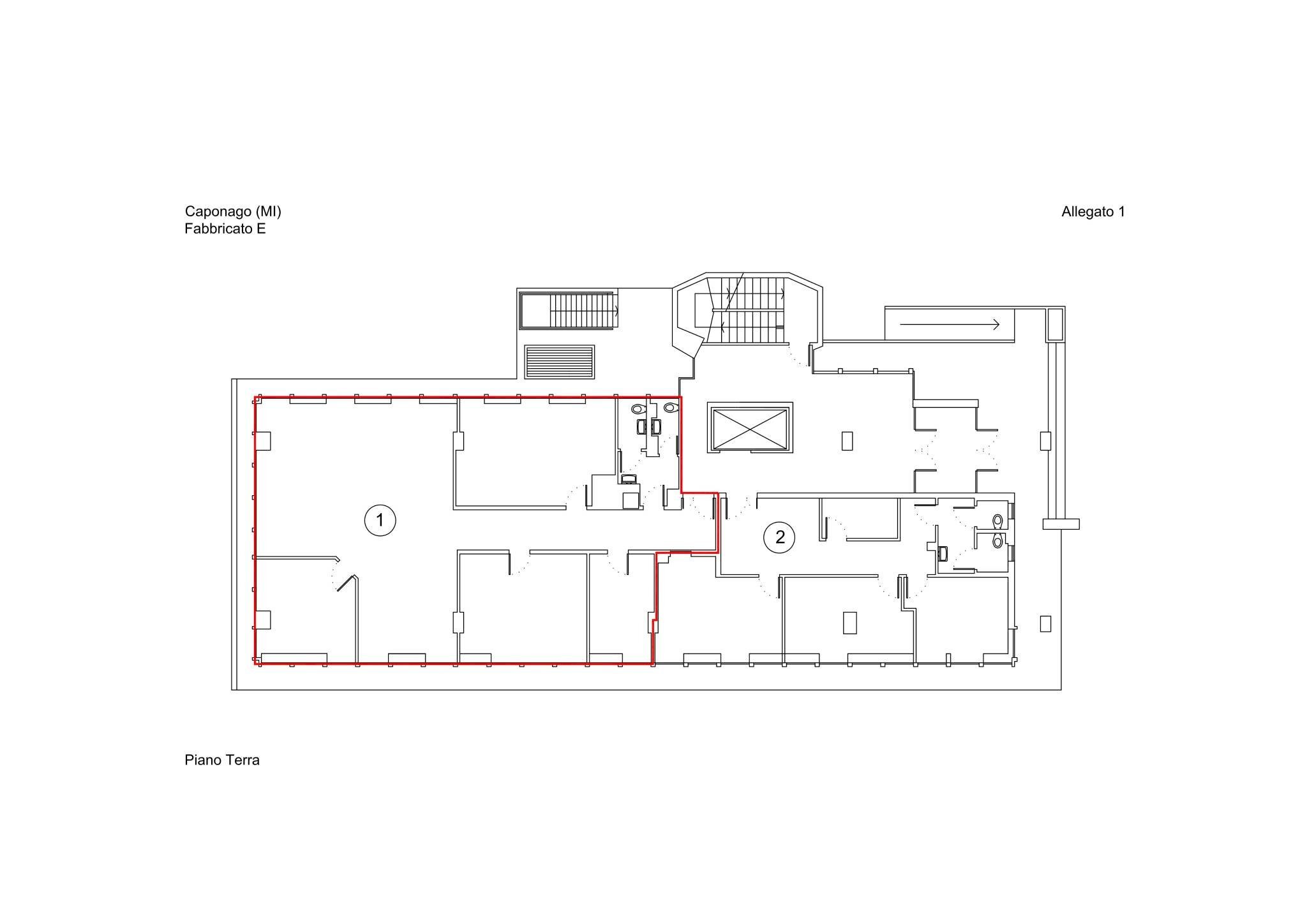 Office viale dell'Industria, Caponago - floor plans 1