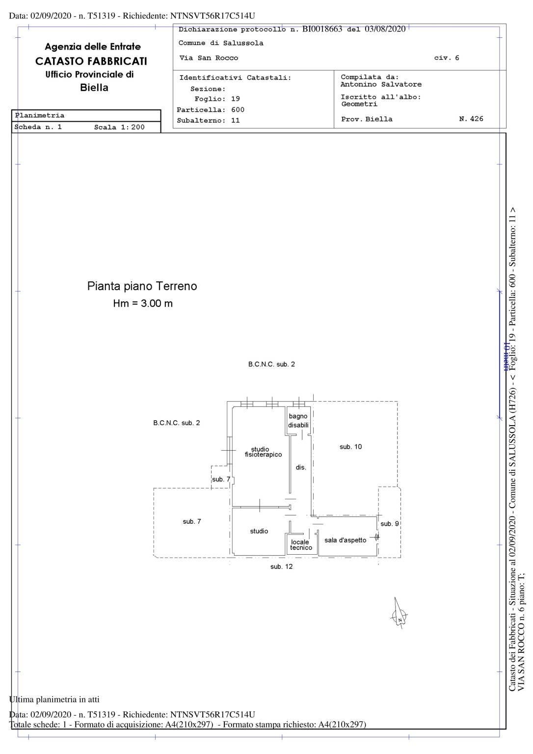 Commercial Activity via San Secondo Martire, 6, Salussola - floor plans 1