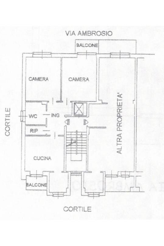 Trilocale via Arturo Ambrosio, 7, Torino - planimetria 1