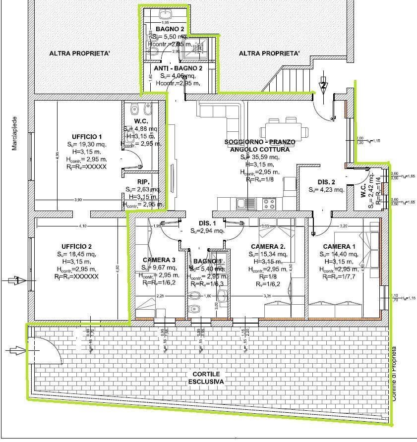 Apartment Bologna - floor plans 1