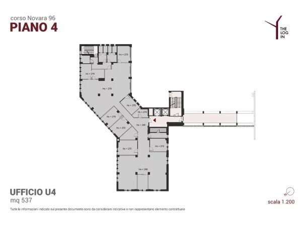Ufficio corso Novara 96., Torino (zona Aurora) - planimetria 1