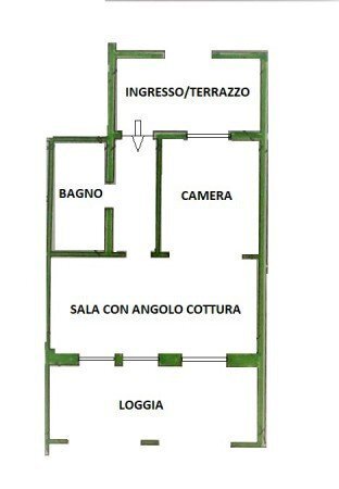 Two-room apartment salita della Resistenza, Deiva Marina - floor plans 1