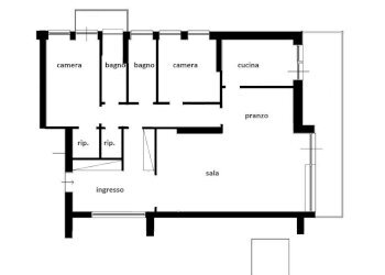 planimetria - Trilocale via Francesco Ferrara, Roma - foto 16