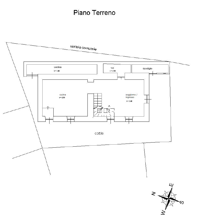 Independent house Borgata Ciapella, 3, Perosa Argentina - floor plans 1
