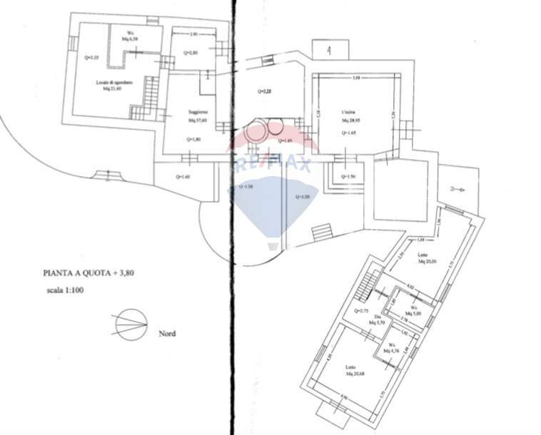 Pianta 2D - Rustico Piedimonte Etneo - planimetria 1