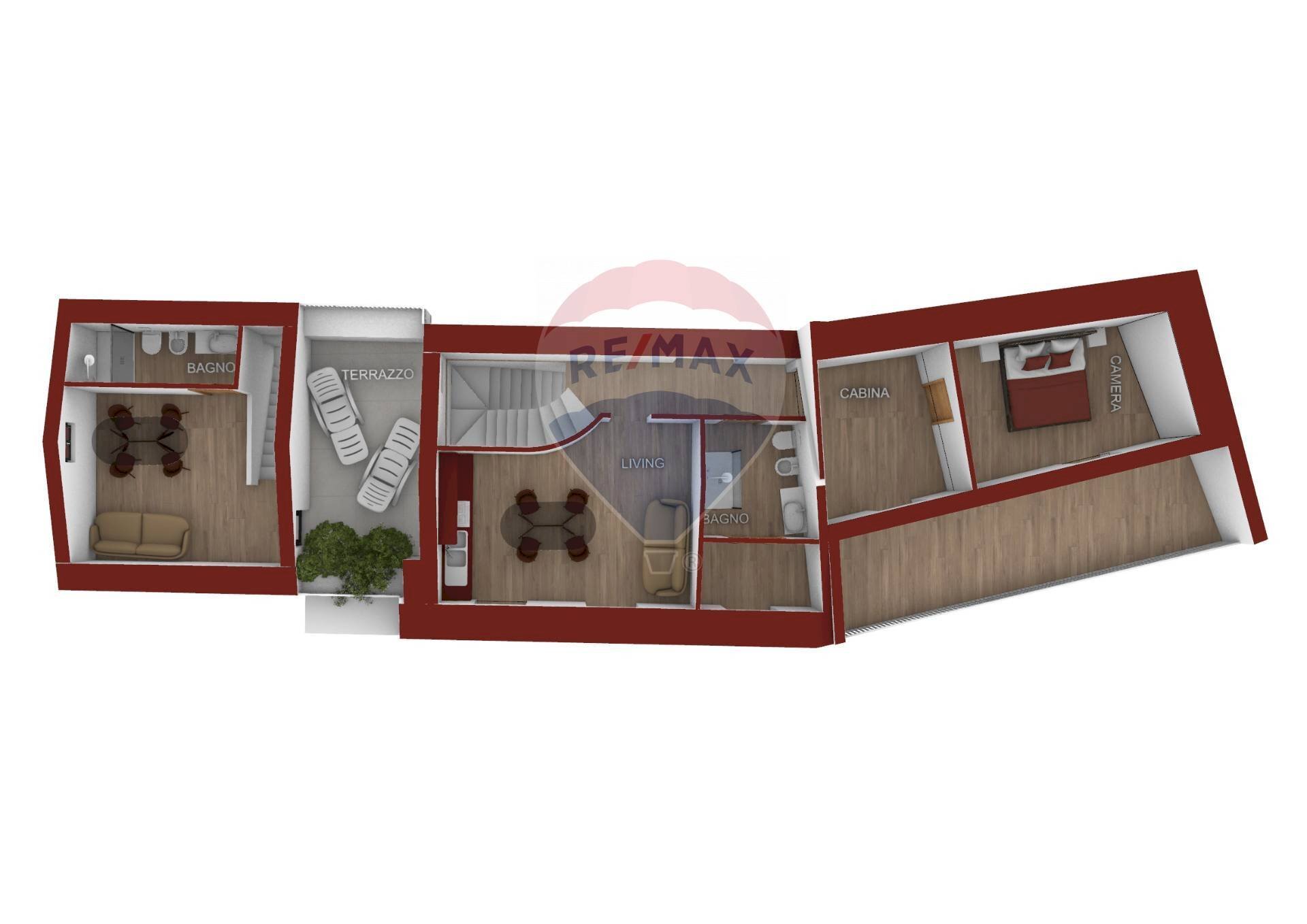 Pianta 3D - Appartamento Corso Vittorio Emanuele Terzo
 
150, Monte Sant'Angelo - foto 2