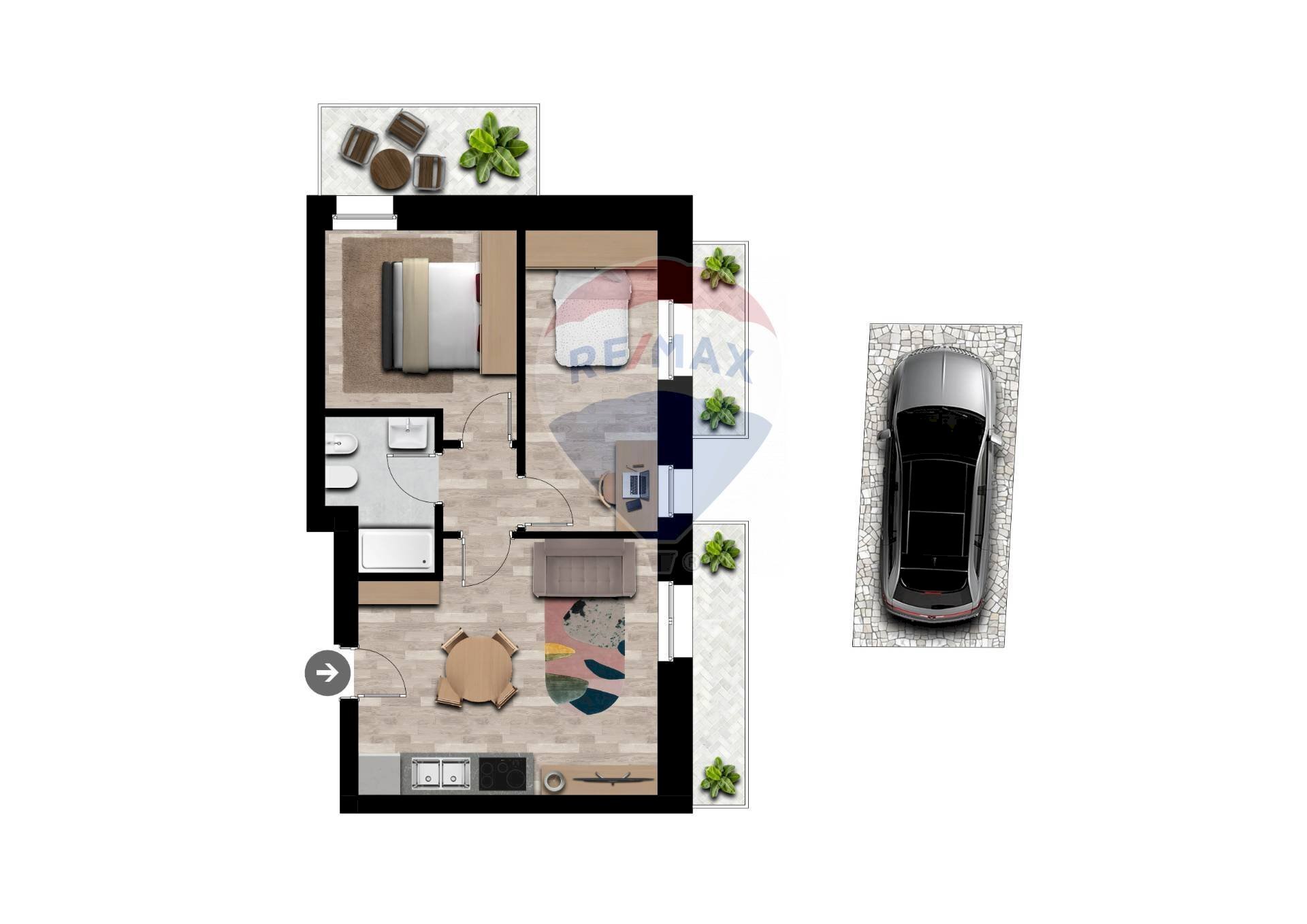 Pianta 2D - Trilocale generale ardoino
 
205, Diano Marina - foto 2